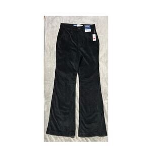 NWT Old Navy Black Velvet Flare Trouser Pants Women’s 4 NWT